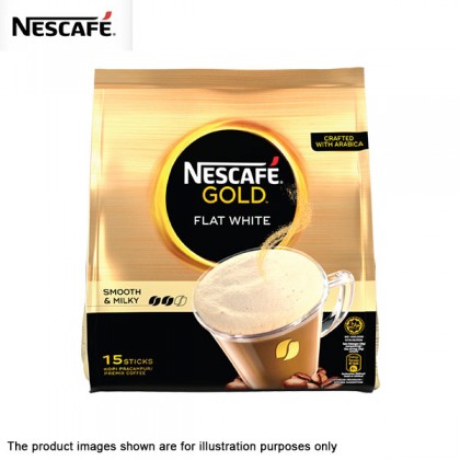 Nescafe Gold Flat White 15 sticks x 12g Smooth & Milky Premix Coffee Nescafe Gold Flat White 15 sticks x 12g Smooth & Milky Premix Coffee